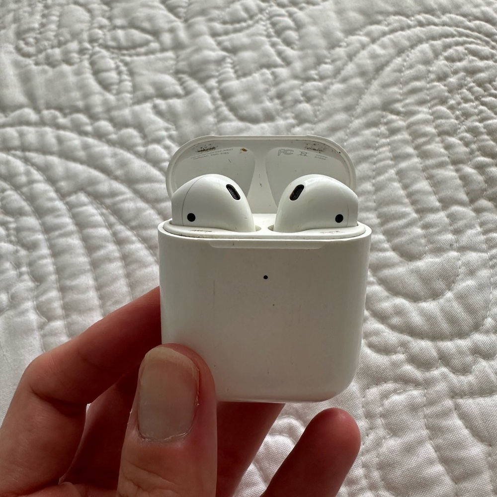Wireless White Earbuds with Charging Case